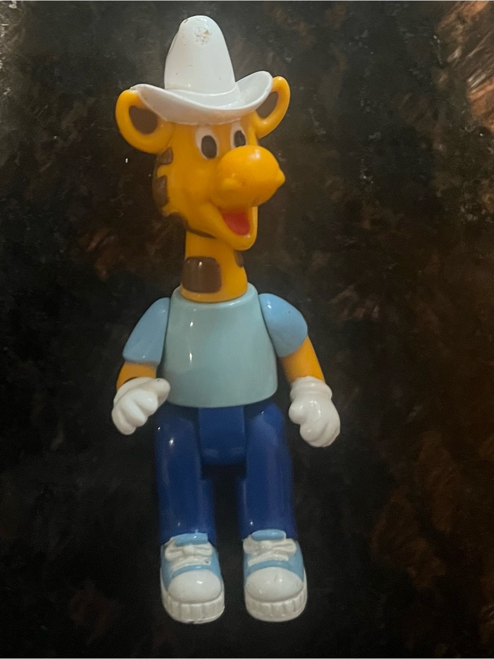 Vintage Toys R Us Giraffe Cowboy Kids Toy Figure - Blue Outfit